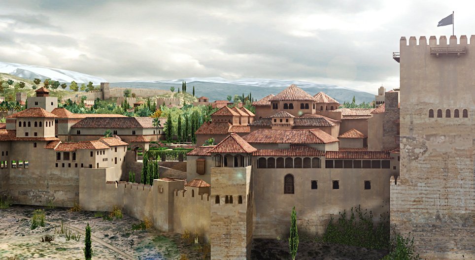 Alhambra v 16. století (Španělsko)