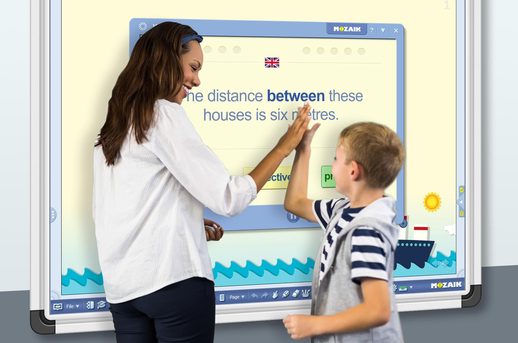 mozaBook for foreign language teaching and learning