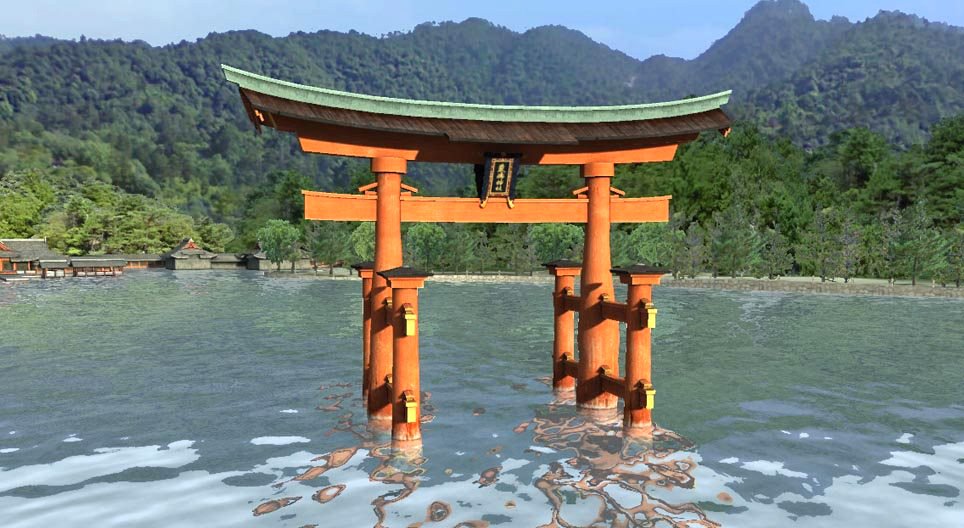 Das Torii des Itsukushima-Schreins