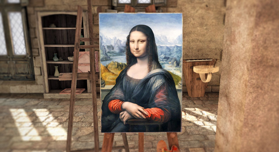 Im Atelier von Leonardo da Vinci (Florenz, 16. Jahrhundert)