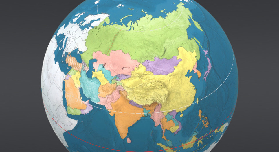The countries of Asia