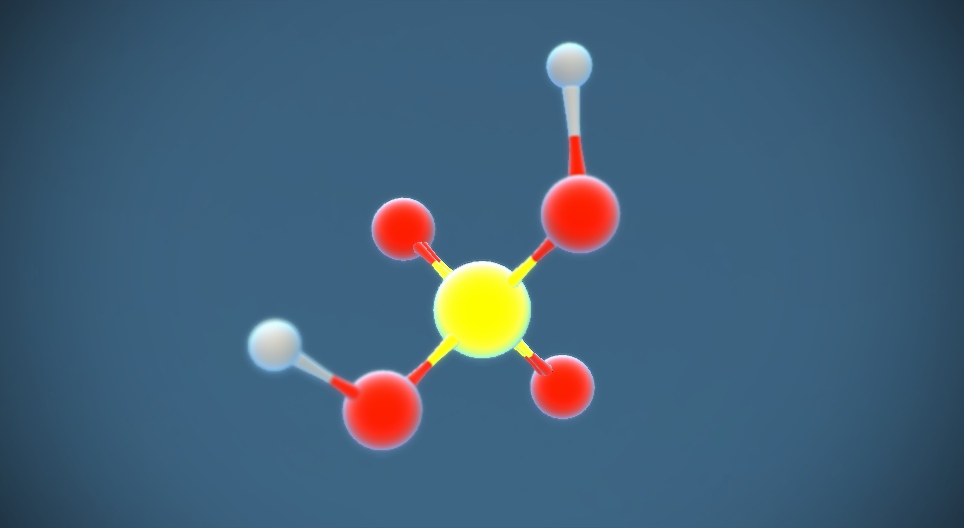 Sulphuric acid (H₂SO₄)