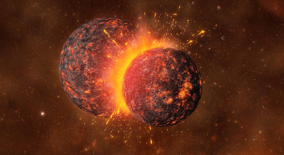 La formation de la Terre et de la Lune