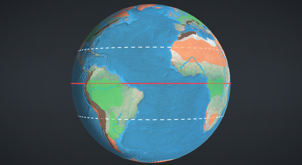 La topographie de la Terre