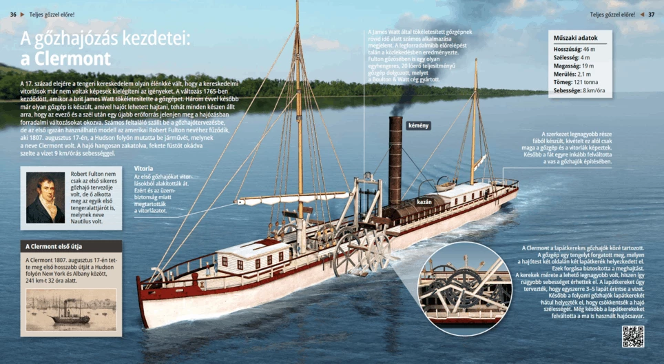 A gőzhajózás kezdetei: a Clermont