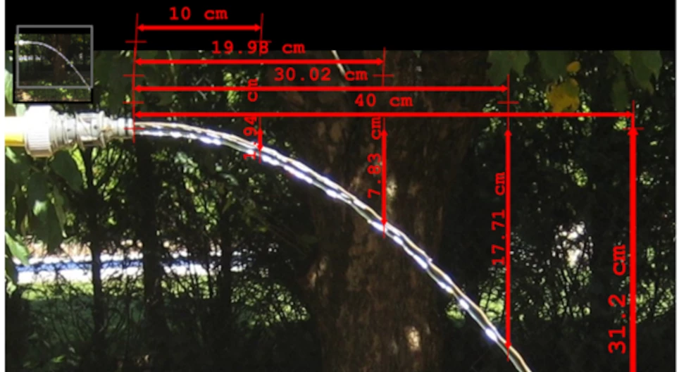 Vízszintes hajítás pályagörbéje