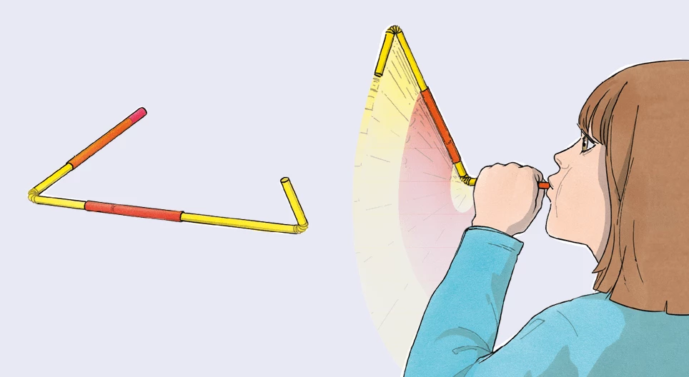 Turbina 3 szívószálból