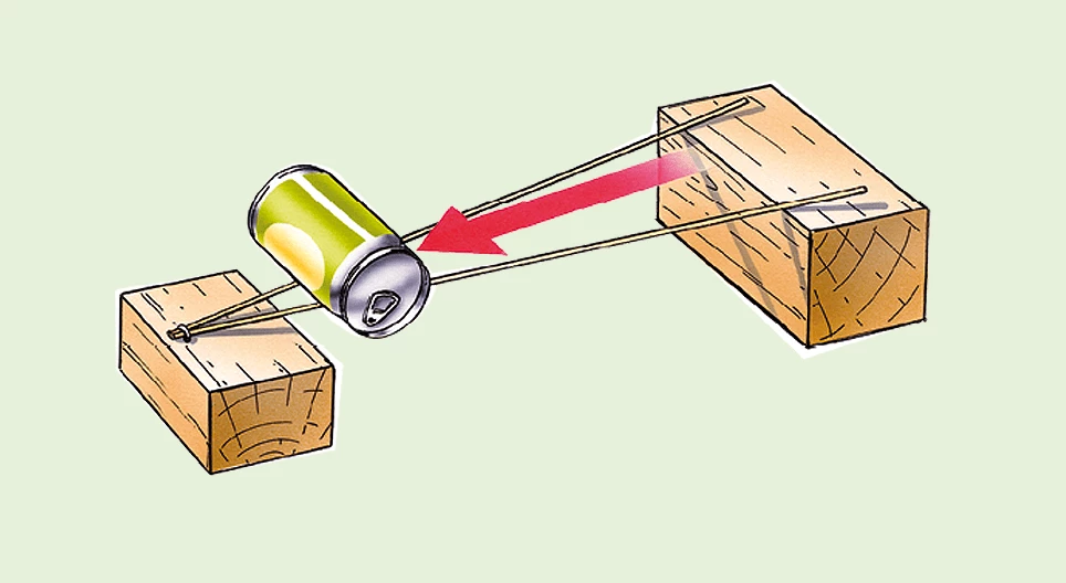 A kettőskúp felmegy a lejtőn