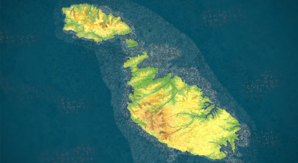 Málta domborzati térképe