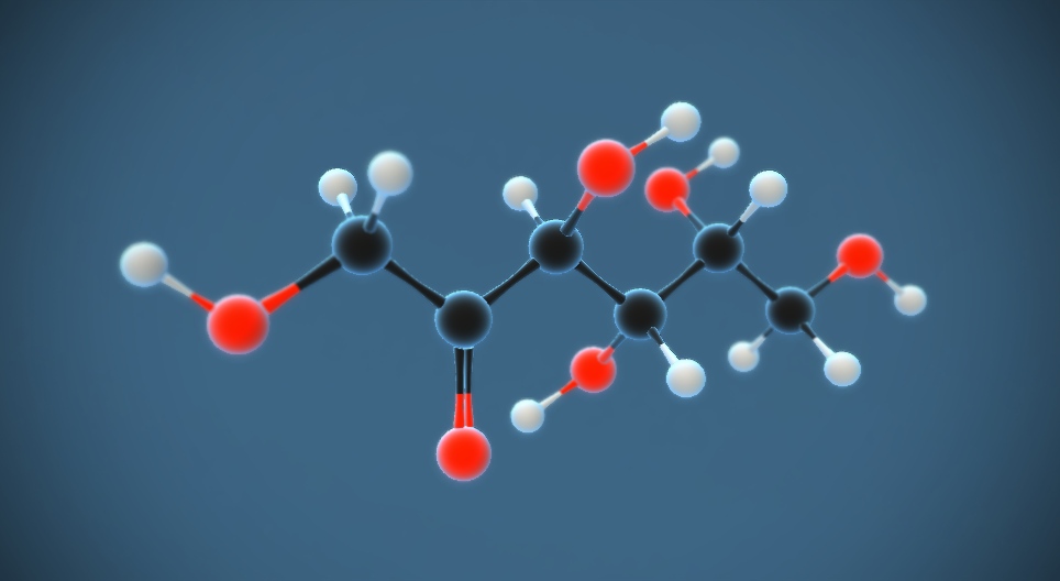 D-fruktóz (C₆H₁₂O₆)