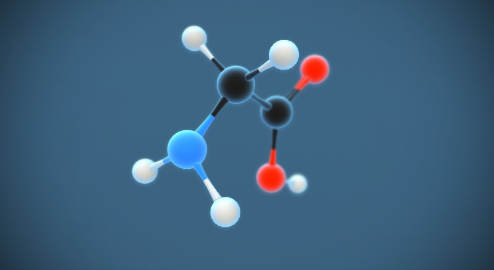 Glicin (aminoecetsav) (C₂H₅NO₂)