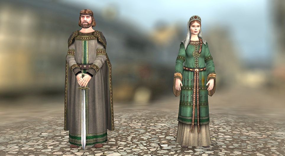 Középkori nyugat-európai ruhaviseletek (10–12. század)