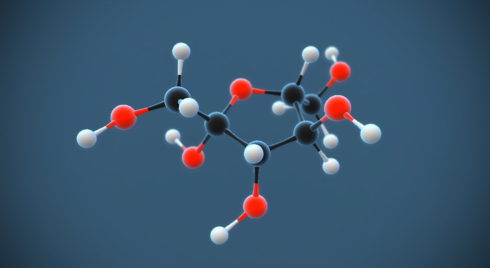 Бета D-фруктоз (жимсний сахар) (C₆H₁₂O₆)
