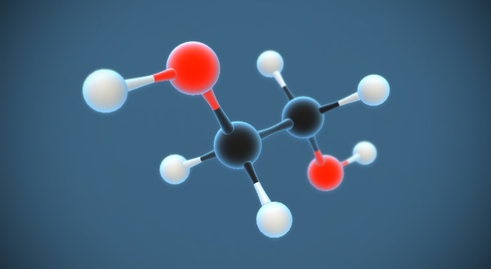 Этилений гликол (этаны 1,2 диол) (C₂H₆O₂)