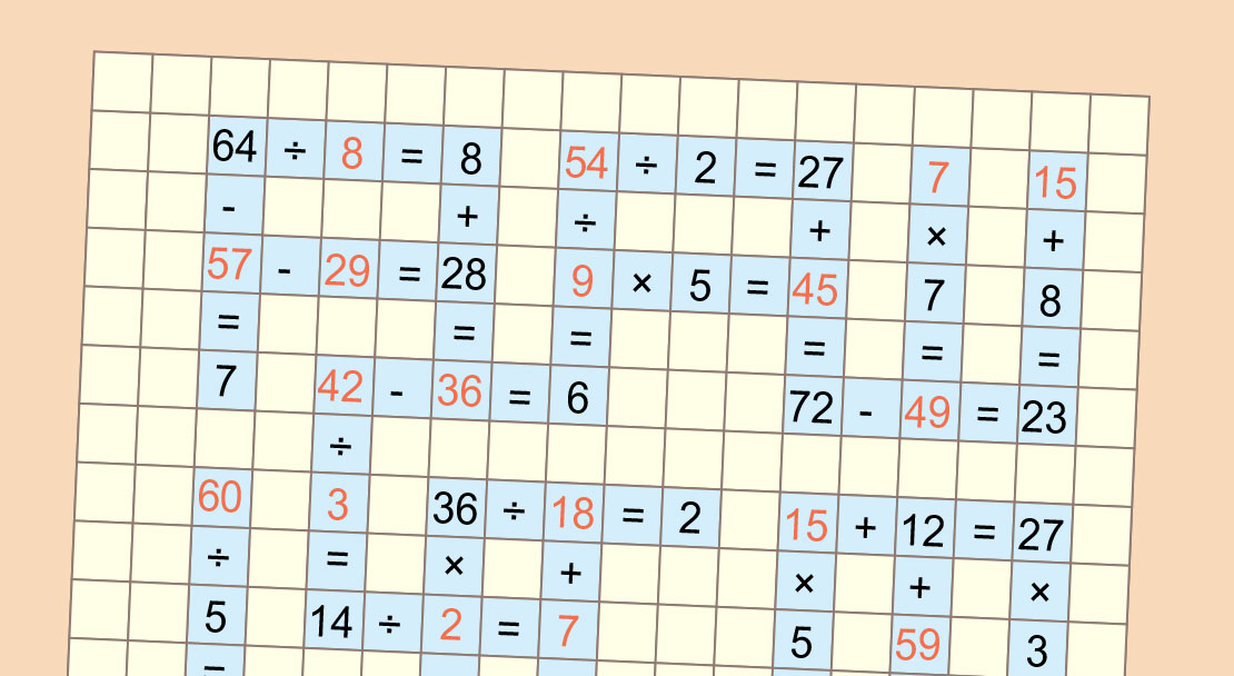 Math crosswords