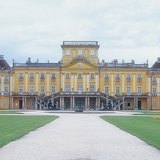 The facade of the Esterházy Palace in Fertőd (1760s, Baroque)