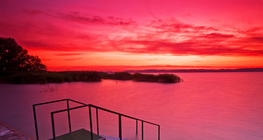 Naplemente a Balatonnál