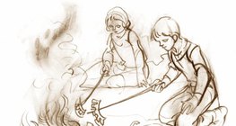 A fa lángolva, gyorsan ég