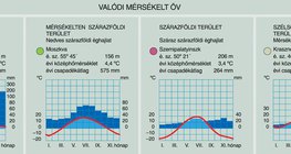 A valódi mérsékelt öv éghajlati diagramjai