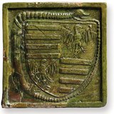 Crest of King Sigismund on a contemporary glazed tile
