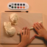 Making salt dough napkin rings – Step 1