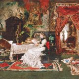 Mihály Munkácsy: Paris Interior (1877)