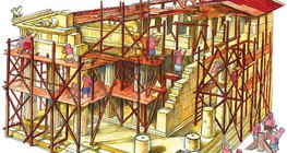 Ilyen lehetett egy templomépítkezés a Kr. e. 5. században Hellászban