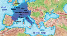 A Frank Birodalom térképe (800 körül)