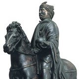 Bronze statue of Frankish ruler Charlemagne (10th century, Romanesque)