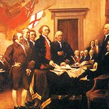 The adoption of the Declaration of Independence