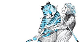 A tigris erőszakkal elveszi a nagyi almáskosarát