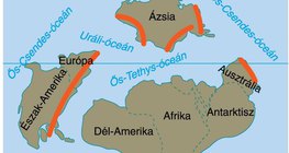 A földrészek elhelyezkedése – 380 millió éve