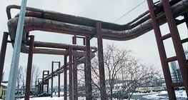 A hőtágulás kiküszöbölésére szolgáló ún. „líra” egy csővezetékben