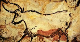 Őstulok és ló (Lascaux-barlang, Kr. e. 18 000–15 000)