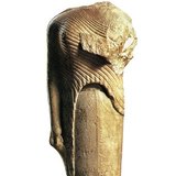 An ancient Greek sculpture of a girl (6th century BC)