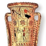Geometric-style Greek vase (around 690 B.C.)