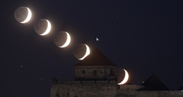 Višestruka snimka silazećeg Mjeseca