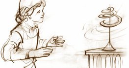 A fűtőtest fölé helyezett papírkígyó jól jelzi a meleg levegő elmozdulását