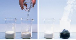 Tömény kénsav reakciója cukorral