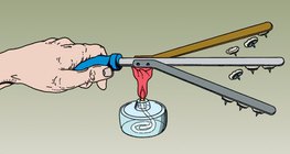 A hővezetés bemutatása rézben, alumíniumban, illetve vasban