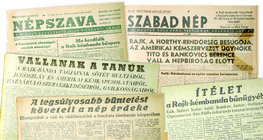 A Rajk-perről beszámoló újságcikkek