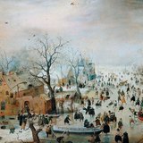 Hendrick Avercamp: Winter Landscape with Skaters (Rijksmuseum, Amsterdam)