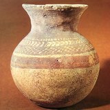 Ancient pottery made of clay