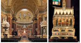 A Szent István-bazilika. A szent jobb