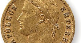 Napóleon képmása egy pénzérmén