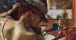 Degas: A tükör előtt (1889, impresszionizmus) 