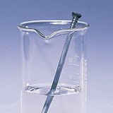 Passivated iron nail in dilute nitric acid