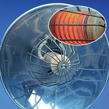 O resistor bobinado aquece devido à eletricidade