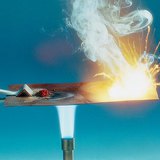 Demonstrating the flash point of red and white phosphorus