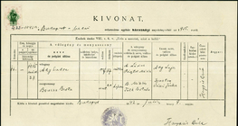 Ady és Csinszka házassági anyakönyvi kivonata